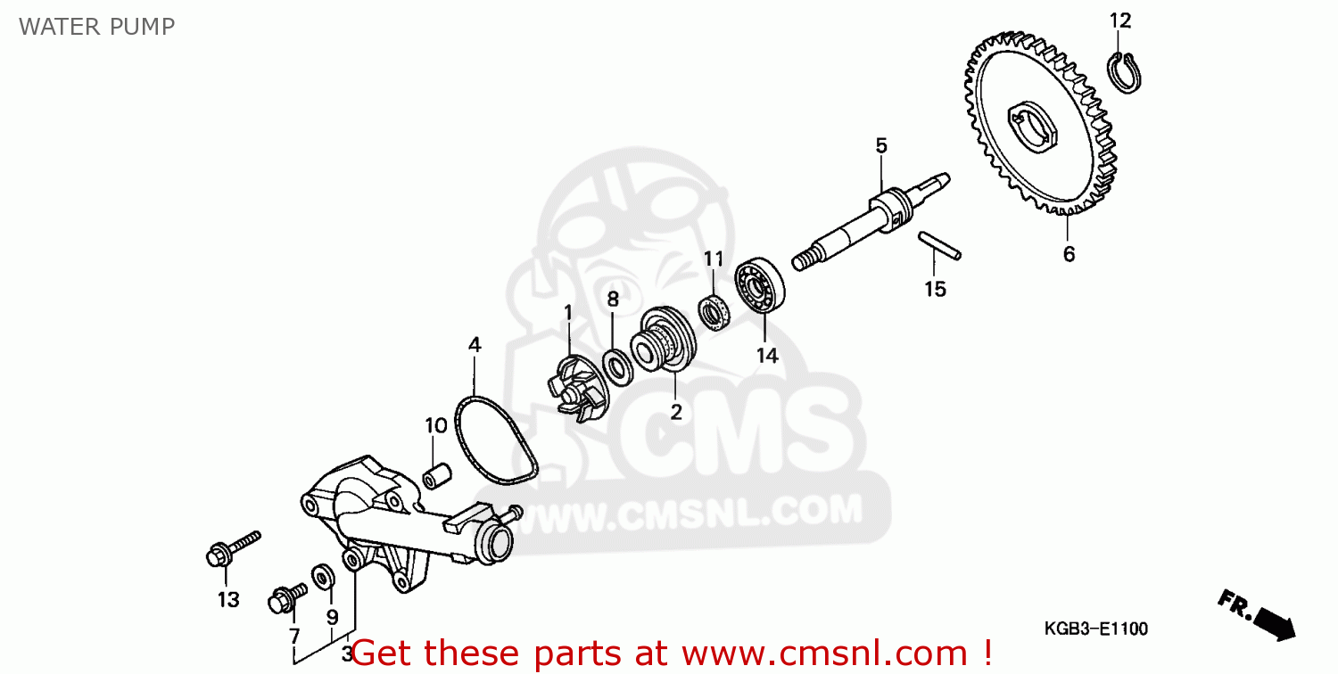 Honda VT125C SHADOW 1999 (X) ENGLAND / KMH WATER PUMP buy WATER PUMP