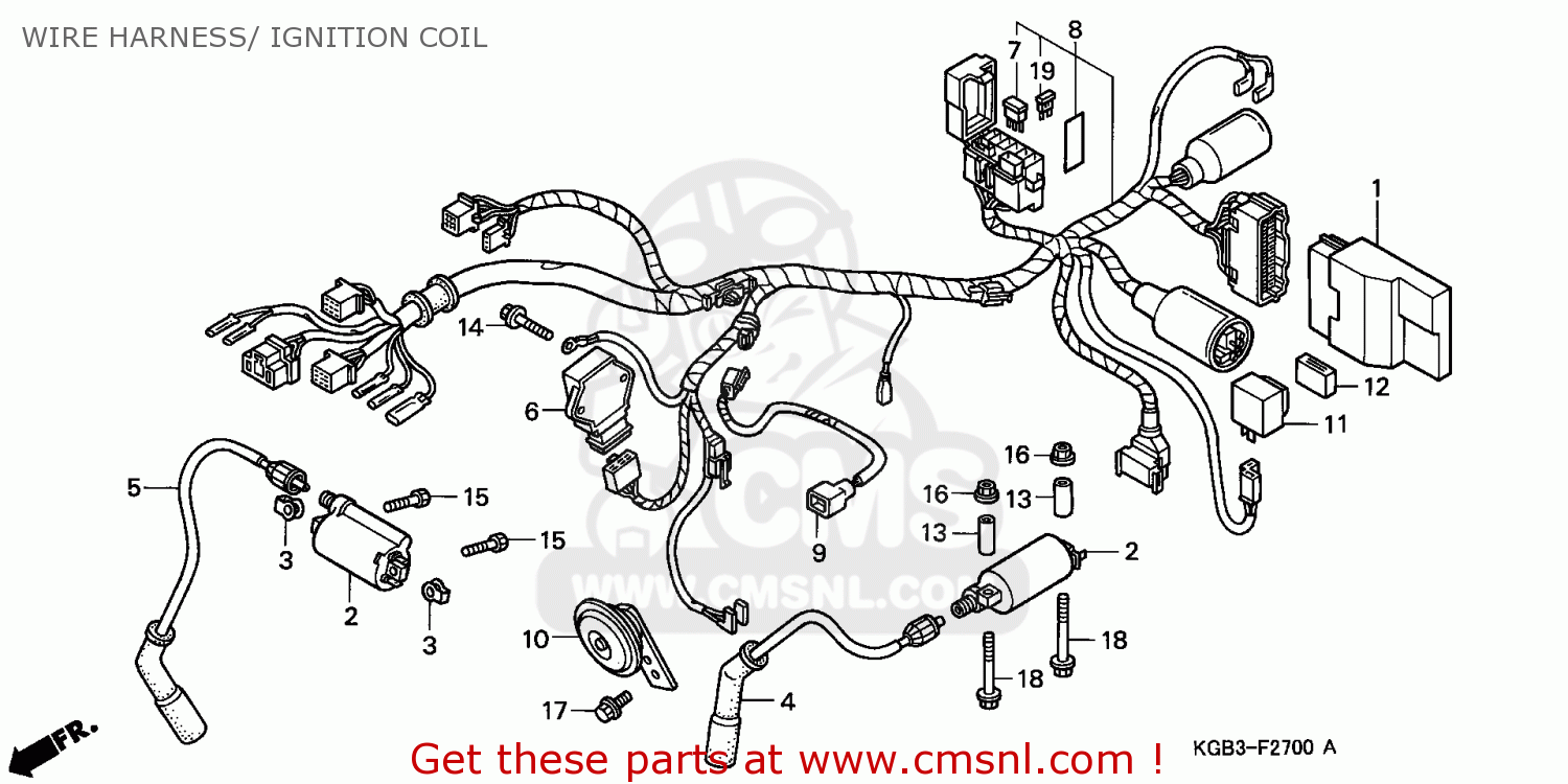 Honda VT125C SHADOW 1999 (X) EUROPEAN DIRECT SALES / KPH WIRE HARNESS