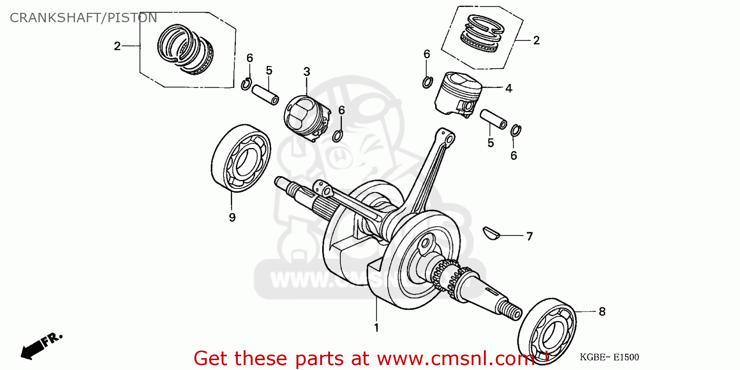 Honda Vt125c Shadow 2004 (4) England   Mkh Crankshaft Piston - Buy 