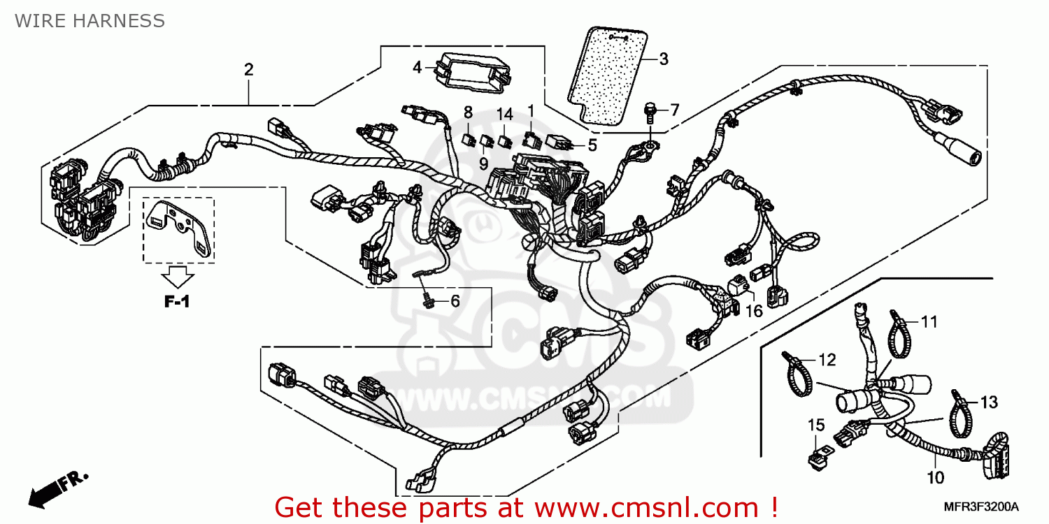 Honda VT1300CXA 2011 (B) AUSTRALIA / ABS WIRE HARNESS - buy WIRE