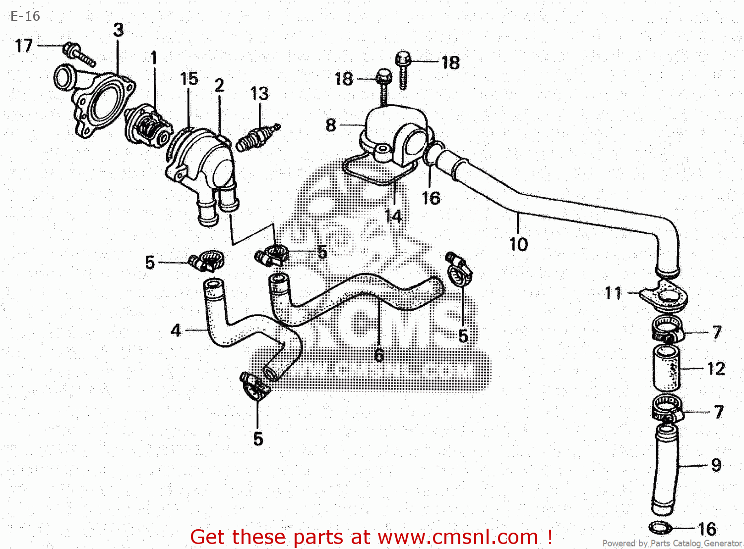 Honda VT250 SPADA 1988 (J) JAPAN MC20-100 E-16 - buy E-16 spares online