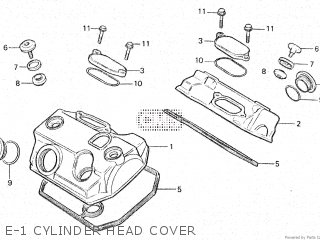 E-1 CYLINDER HEAD COVER - VT500E 1983 (D)