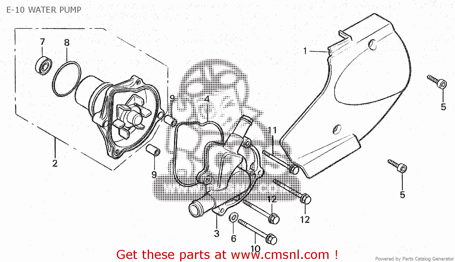Honda VT500FT ASCOT E10 WATER PUMP buy E10 WATER PUMP spares online