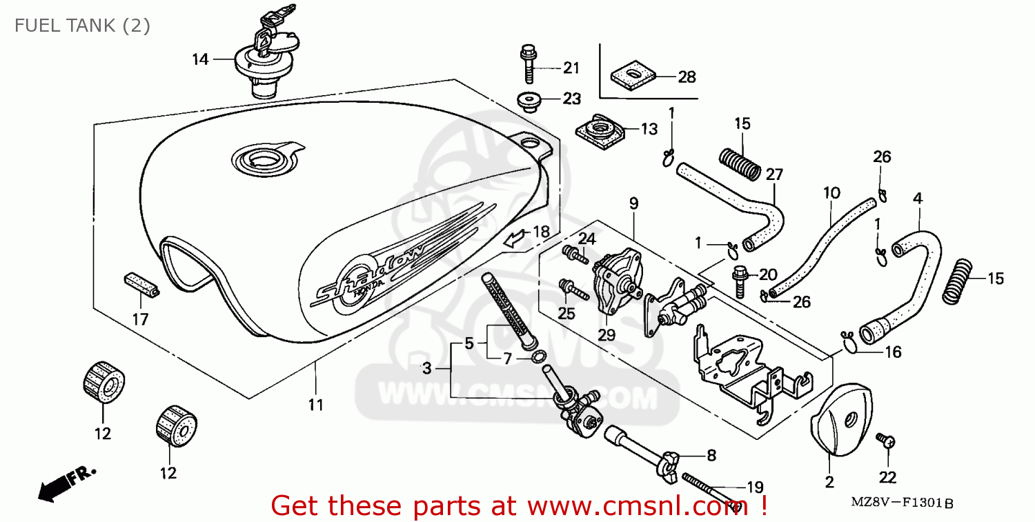 Honda VT600C SHADOW 1999 (X) EUROPEAN DIRECT SALES / MK FUEL TANK (2