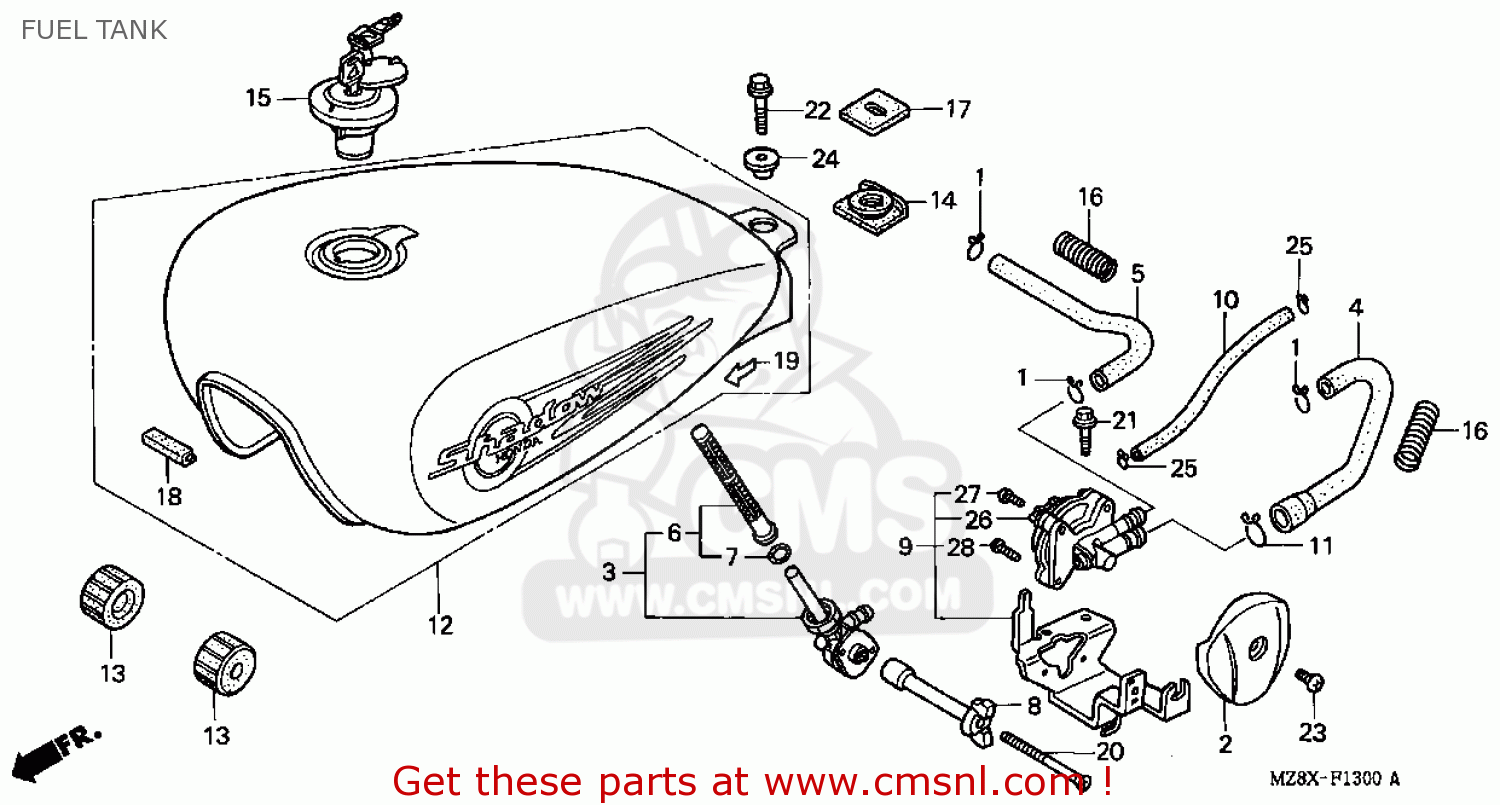 Honda VT600CD SHADOW VLX DELUXE 2001 (1) USA FUEL TANK buy FUEL TANK