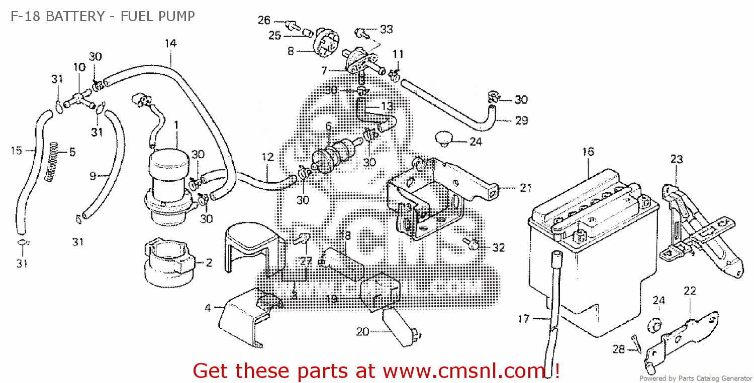Honda VT750C SHADOW 1983 (D) F-18 BATTERY - FUEL PUMP - buy F-18