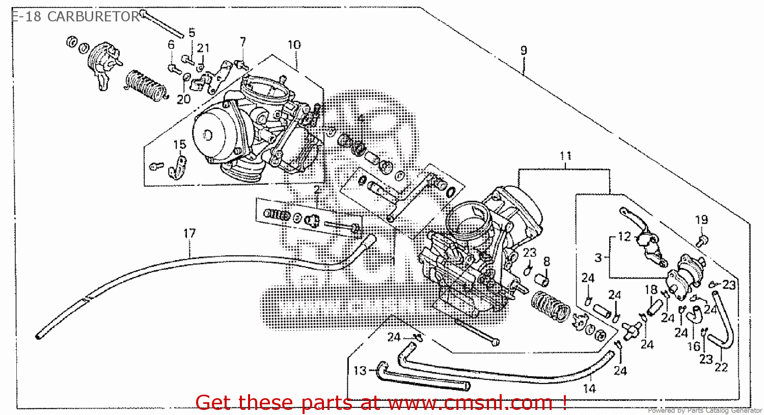Honda VT750C SHADOW 1984 (E) E18 CARBURETOR buy E18 CARBURETOR