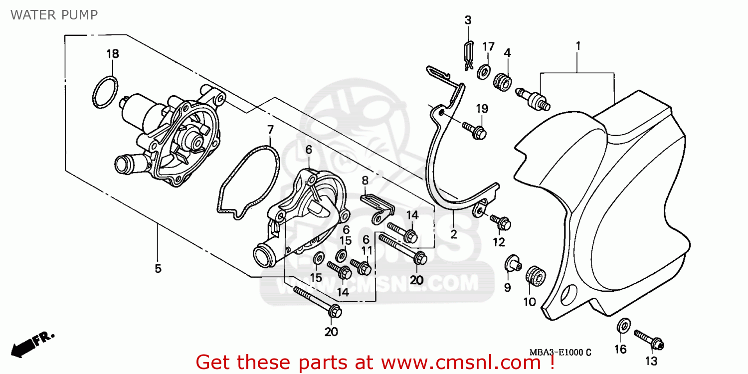 Honda VT750C SHADOW 1997 (V) GERMANY / KPH WATER PUMP buy WATER PUMP