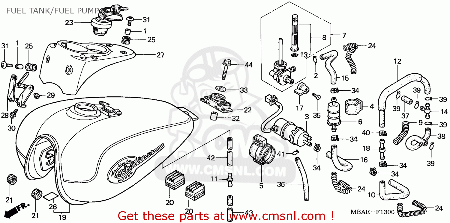 Honda VT750C SHADOW 2000 (Y) AUSTRIA / KPH MK FUEL TANK/FUEL PUMP buy FUEL TANK/FUEL PUMP