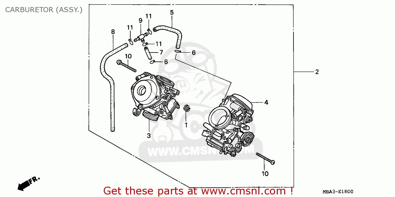 Honda VT750C2 SHADOW 1998 (W) ENGLAND / MKH TWO CARBURETOR (ASSY ...