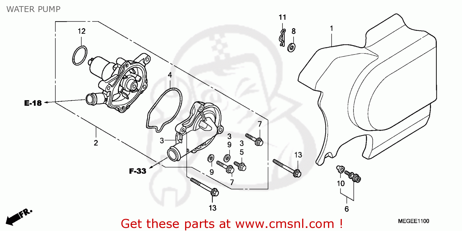 Honda VT750CA SHADOW 2008 (8) KOREA / KMH ST WATER PUMP buy WATER
