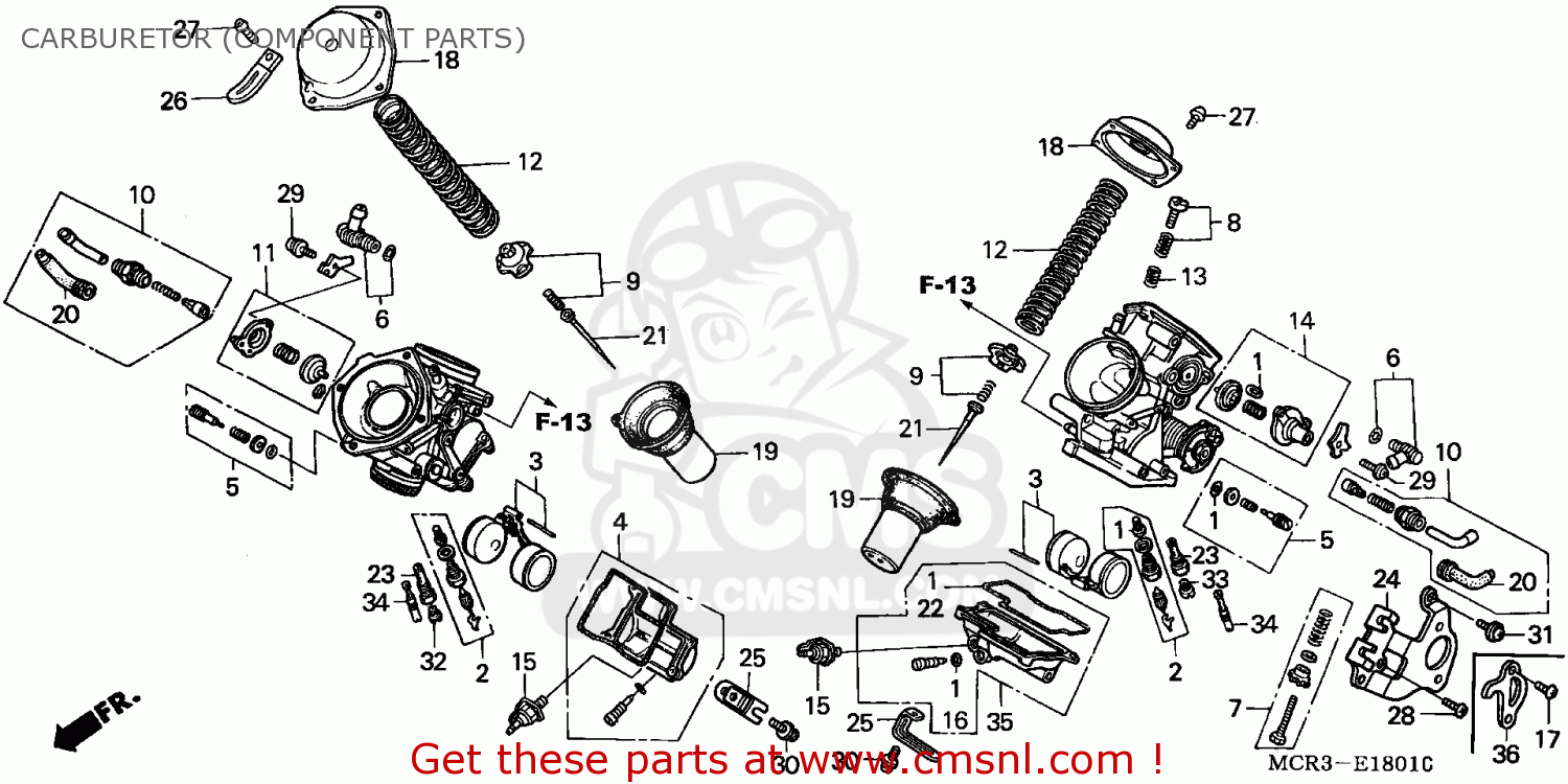 Honda VT750DC BLACK WIDOW 2001 (1) AUSTRALIA / KPH MM CARBURETOR