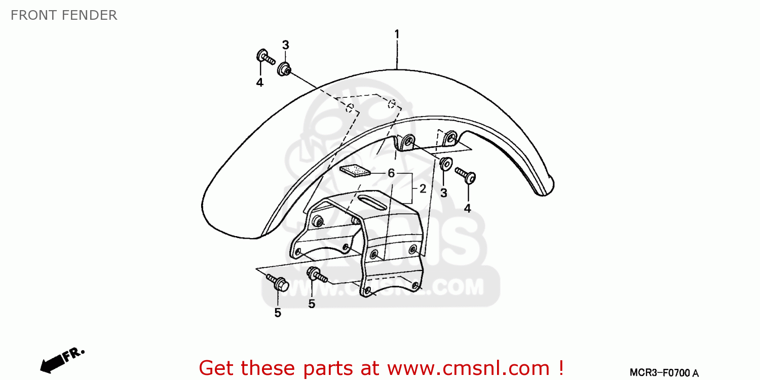 Honda VT750DC SHADOW SPIRIT 2002 (2) CANADA / MM FRONT FENDER - buy ...