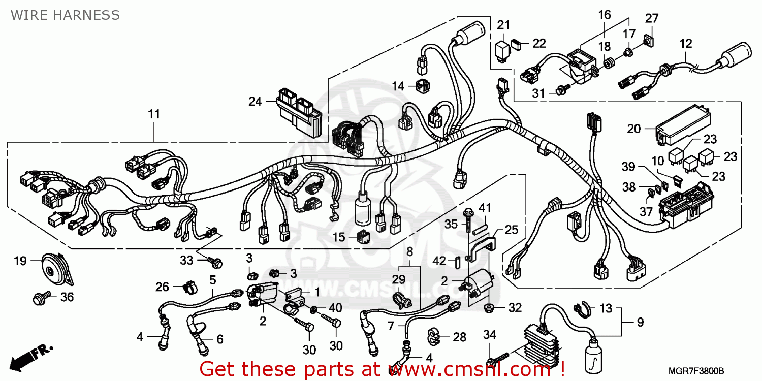 Honda VT750S 2010 (A) AUSTRALIA WIRE HARNESS - buy WIRE HARNESS spares ...