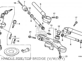 Honda VTR1000F FIRESTORM 1997 (V) ENGLAND パーツリストと回路図