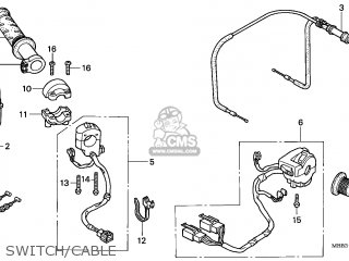 Honda VTR1000F FIRESTORM 1997 (V) ENGLAND パーツリストと回路図