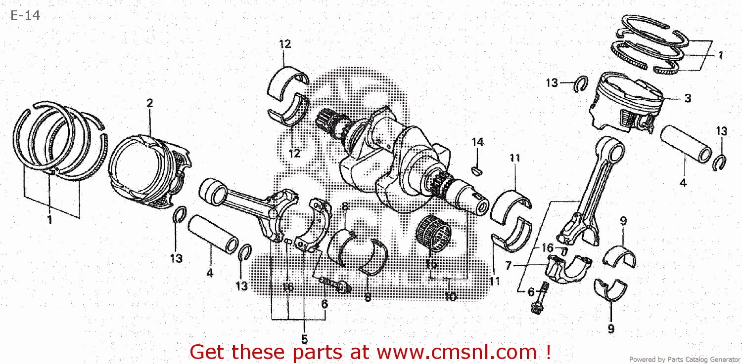 Honda Vtr1000f Firestorm 1997 (v) Japan Sc36-100 E-14 - Buy E-14 Spares 