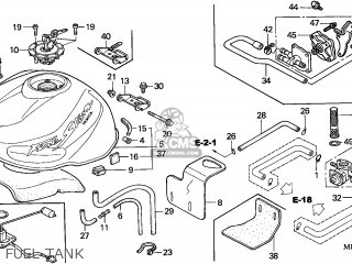 Honda VTR1000F FIRESTORM 1998 (W) ENGLAND parts lists and schematics