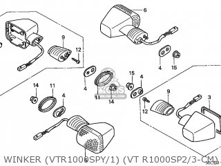 Honda VTR1000SP FIRESTORM 2000 (Y) ENGLAND / MPH parts lists and schematics