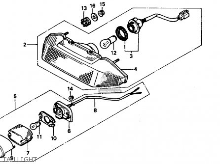 Honda VTR250 INTERCEPTOR VTR 1988 (J) USA parts lists and schematics