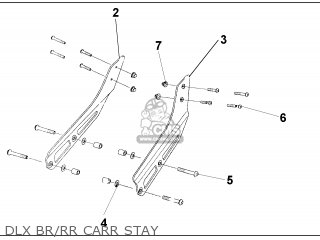 DLX BR/RR CARR STAY - VTX1300S 2003 (3) CANADA / RBM REF