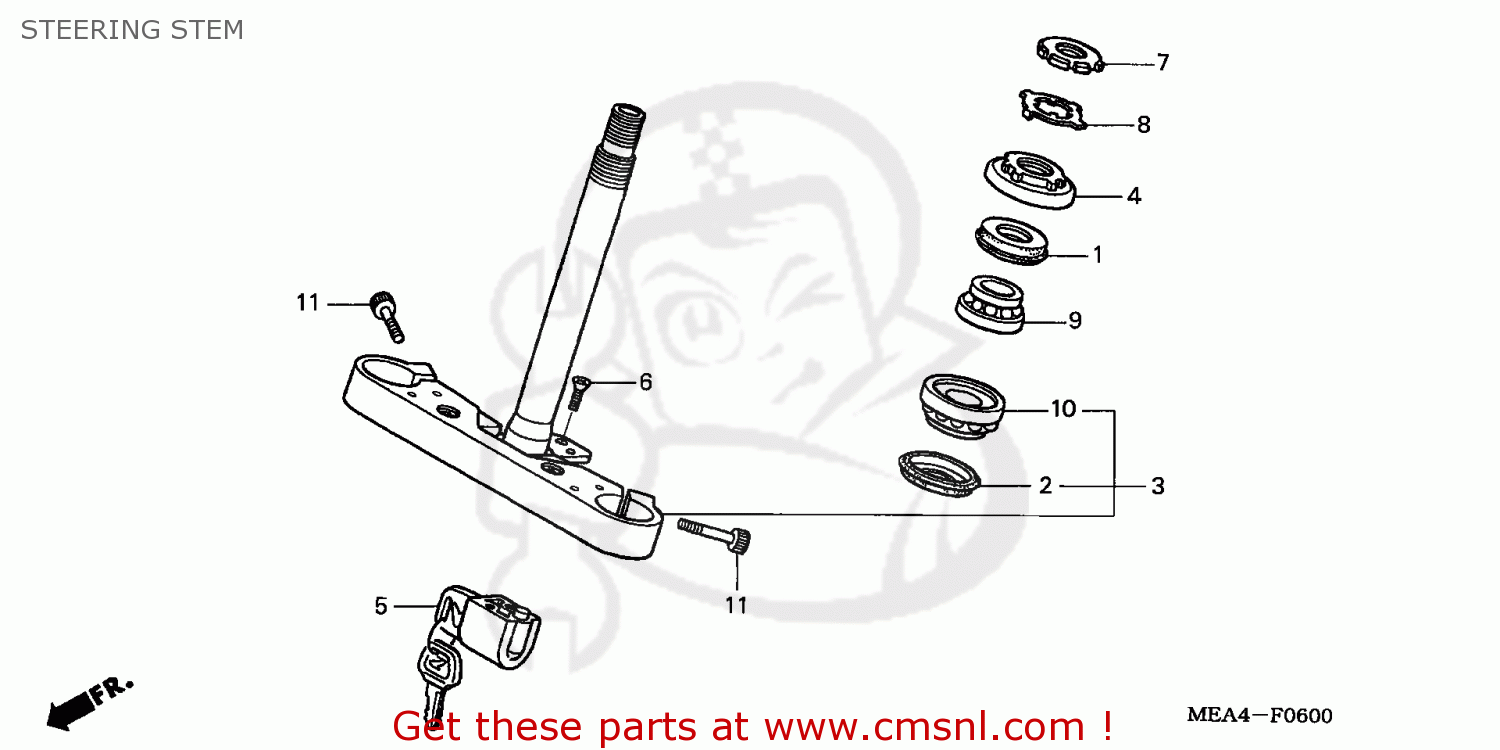 Honda VTX1300S 2007 (7) ENGLAND STEERING STEM buy STEERING STEM