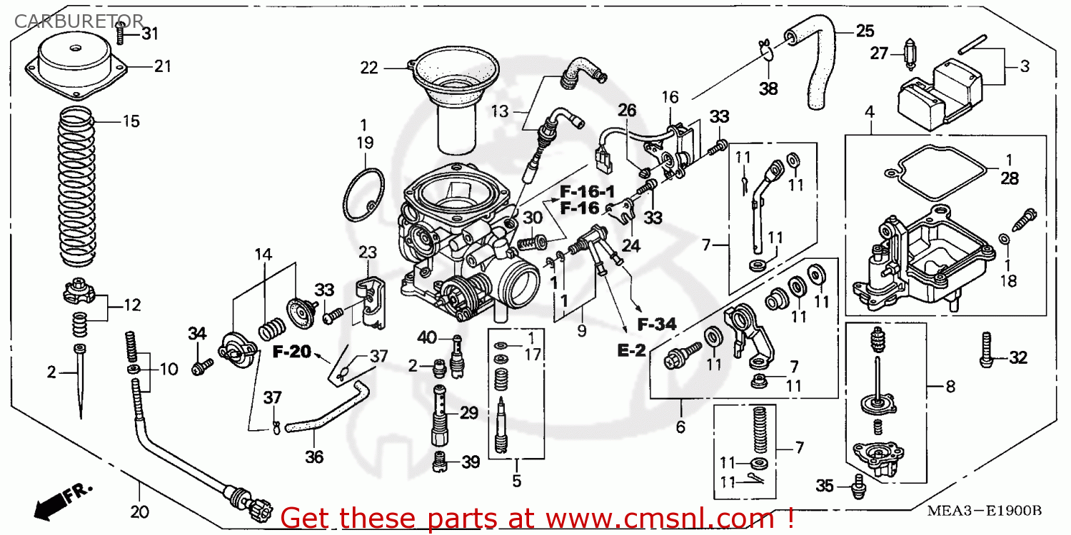 Honda VTX1300S 2007 (7) EUROPEAN DIRECT SALES CARBURETOR buy