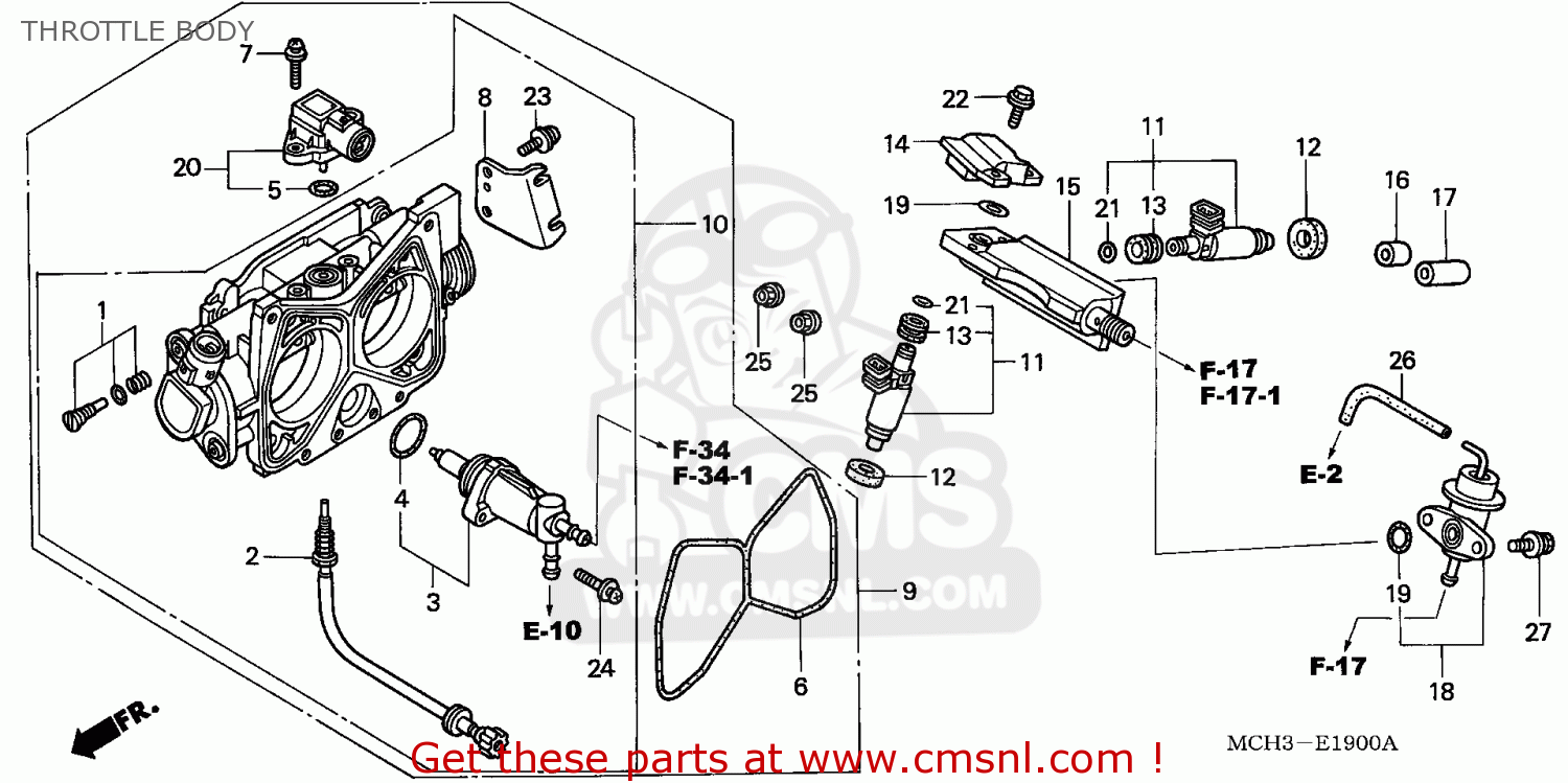 Honda Vtx1800c 2002 2 European Direct Sales Throttle Body Buy Throttle Body Spares Online