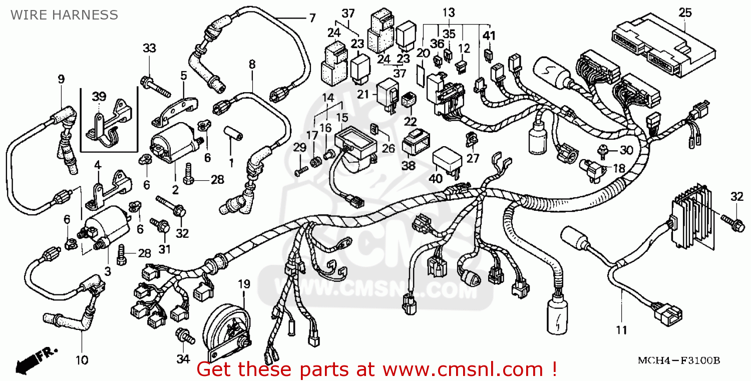 Honda VTX1800C 2004 (4) USA WIRE HARNESS - buy WIRE HARNESS spares online