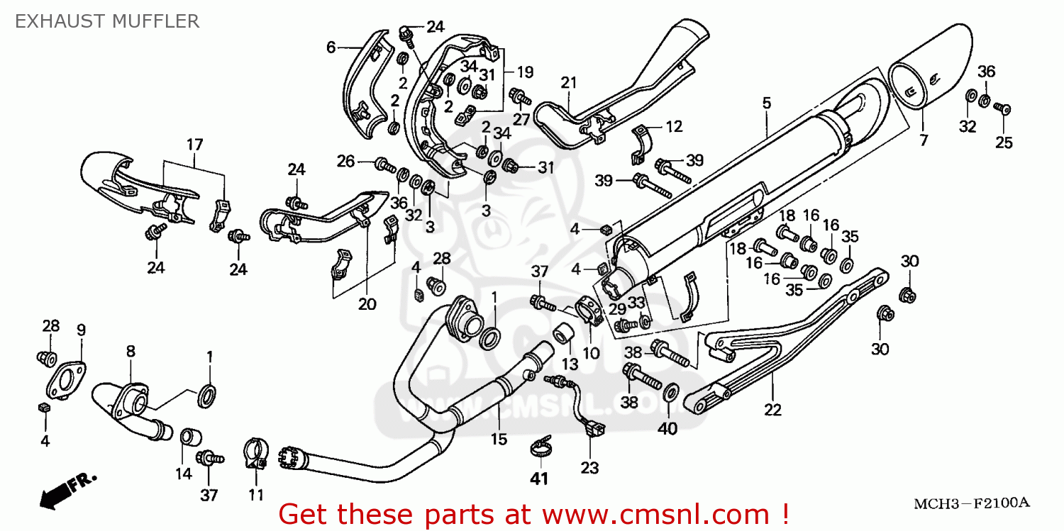 Honda VTX1800C1 2005 (5) AUSTRALIA EXHAUST MUFFLER buy EXHAUST