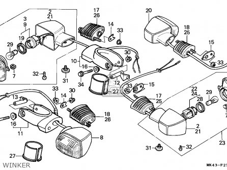 Honda XBR500 1987 (H) GERMANY parts lists and schematics
