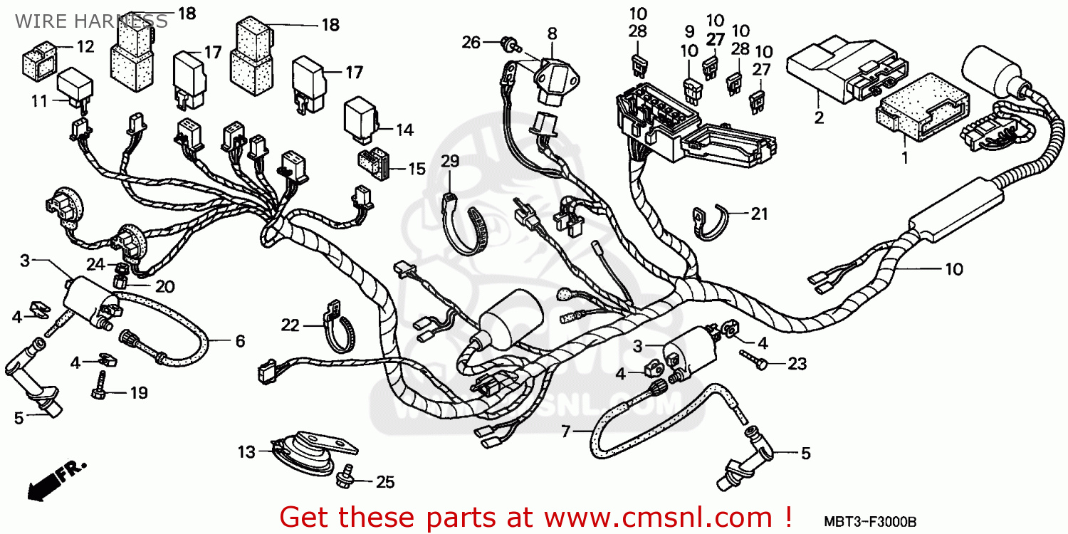 Honda Xl1000v Varadero 2000 Y England Wire Harness