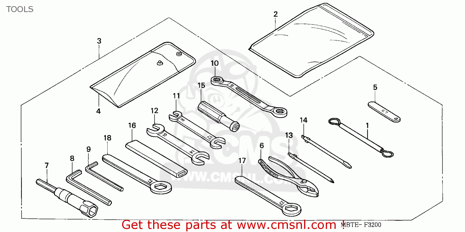 Honda XL1000V VARADERO 2001 (1) AUSTRALIA TOOLS - buy TOOLS spares online