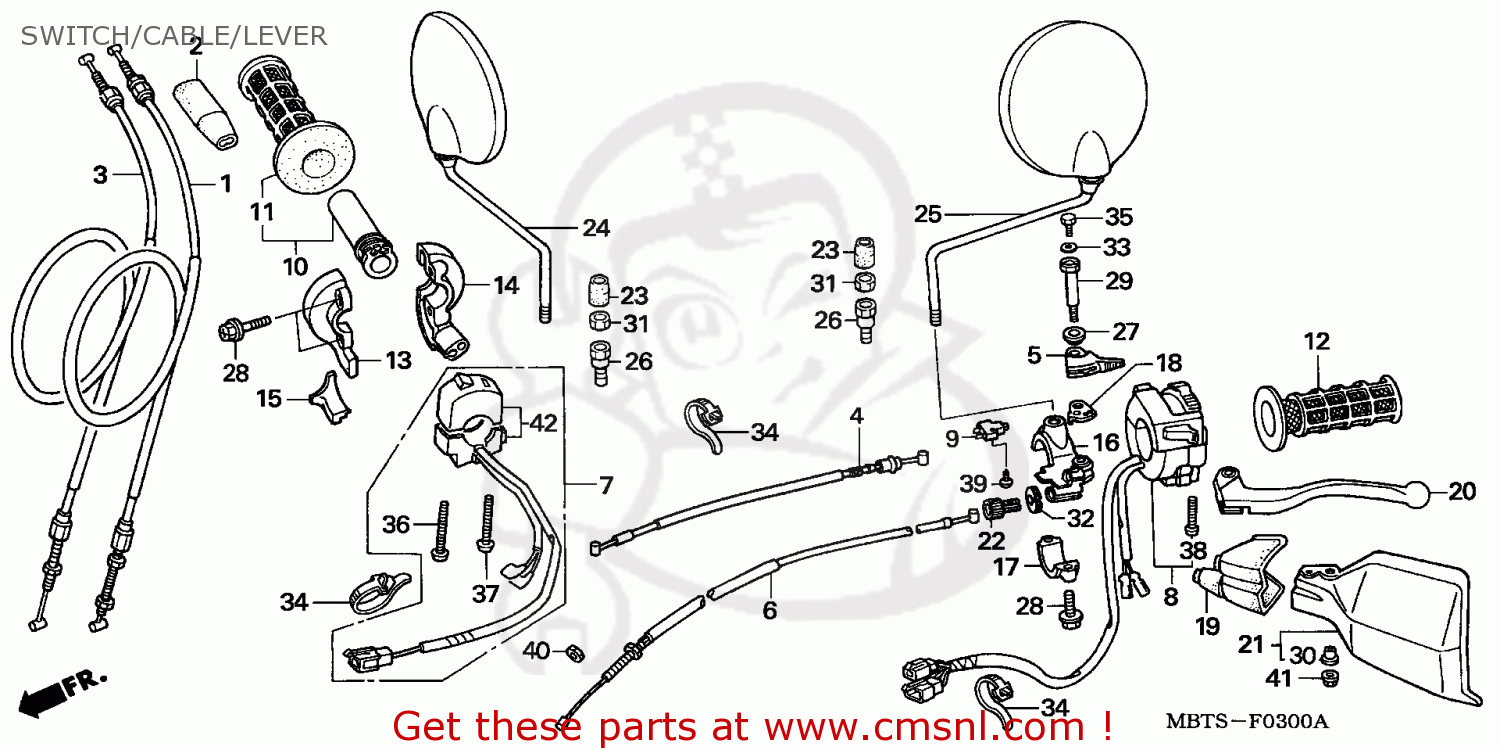 Honda XL1000V VARADERO 2006 (6) ENGLAND / SPC SWITCH/CABLE/LEVER - buy