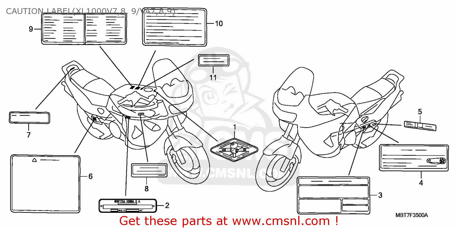 SCSTHRCRA Bremsbeläge Für Honda Varadero XL1000V - Vorne & Hinten Satz 2004-2009