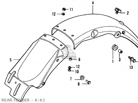 Honda XL125 K1 1975 USA parts lists and schematics