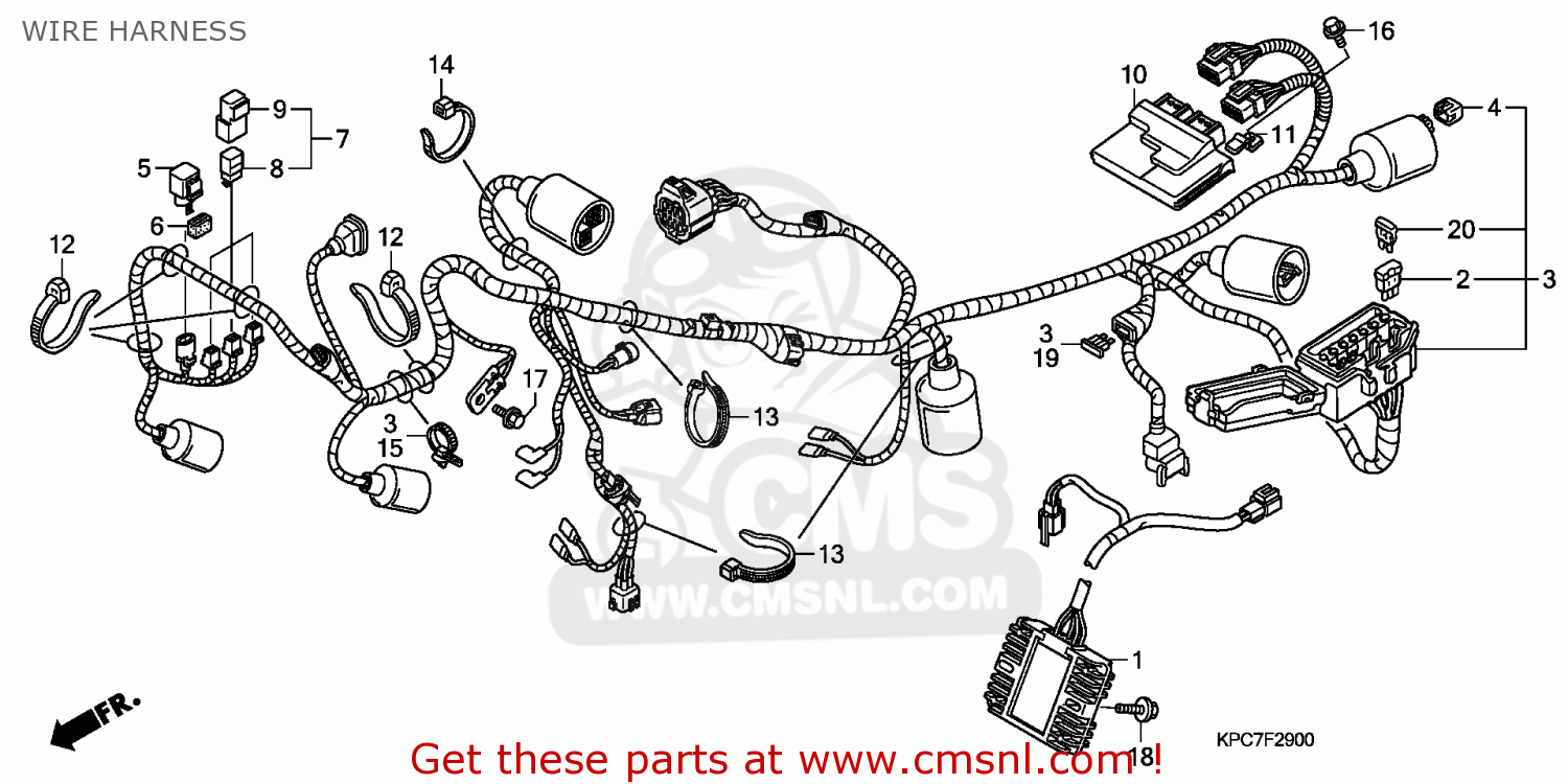 Honda XL125V 2009 (9) ENGLAND / MKH WIRE HARNESS - buy WIRE HARNESS ...