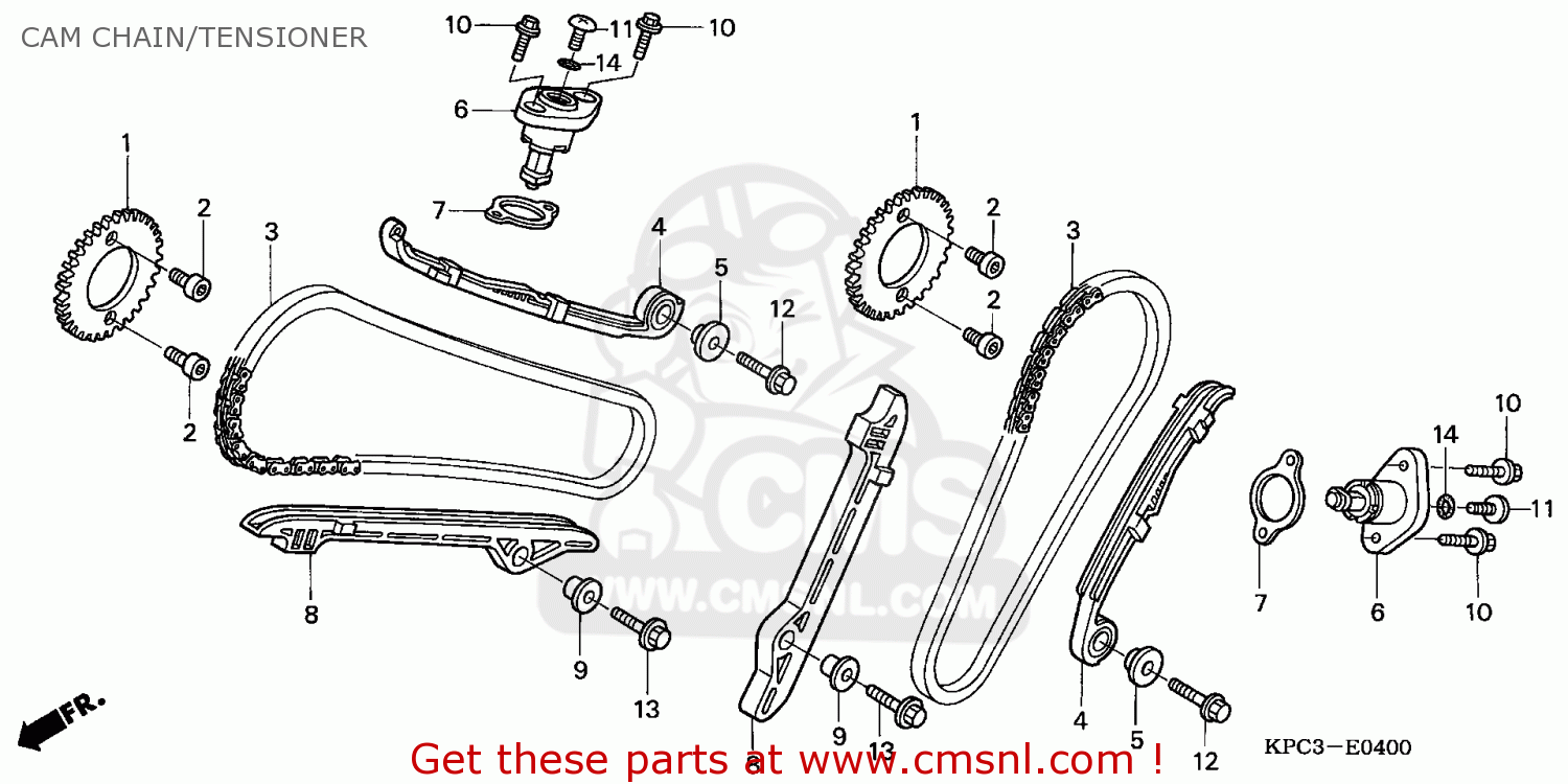 Honda XL125V VARADERO 2002 (2) GERMANY CAM CHAIN/TENSIONER - buy