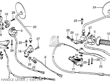 Honda XL175 K3 1976 USA parts lists and schematics