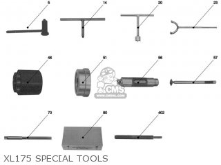 Honda XL175 SPECIAL TOOLS parts lists and schematics