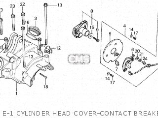 E-1 CYLINDER HEAD COVER-CONTACT BREAKER - XL175K3 U.S.A