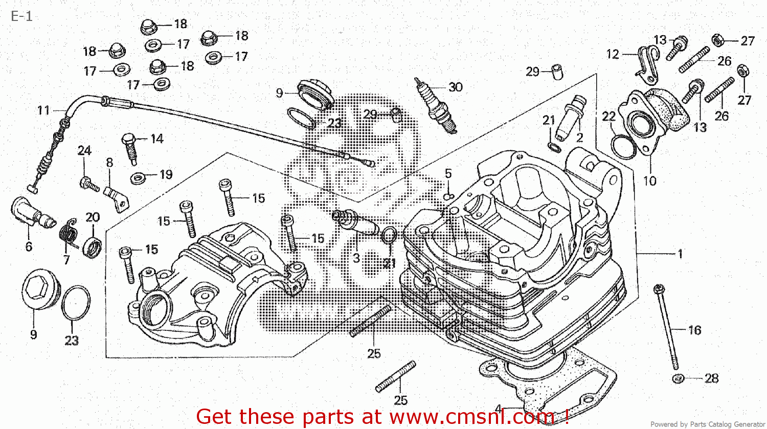 Honda XL185S 1980 (A) CANADA E-1 - buy E-1 spares online