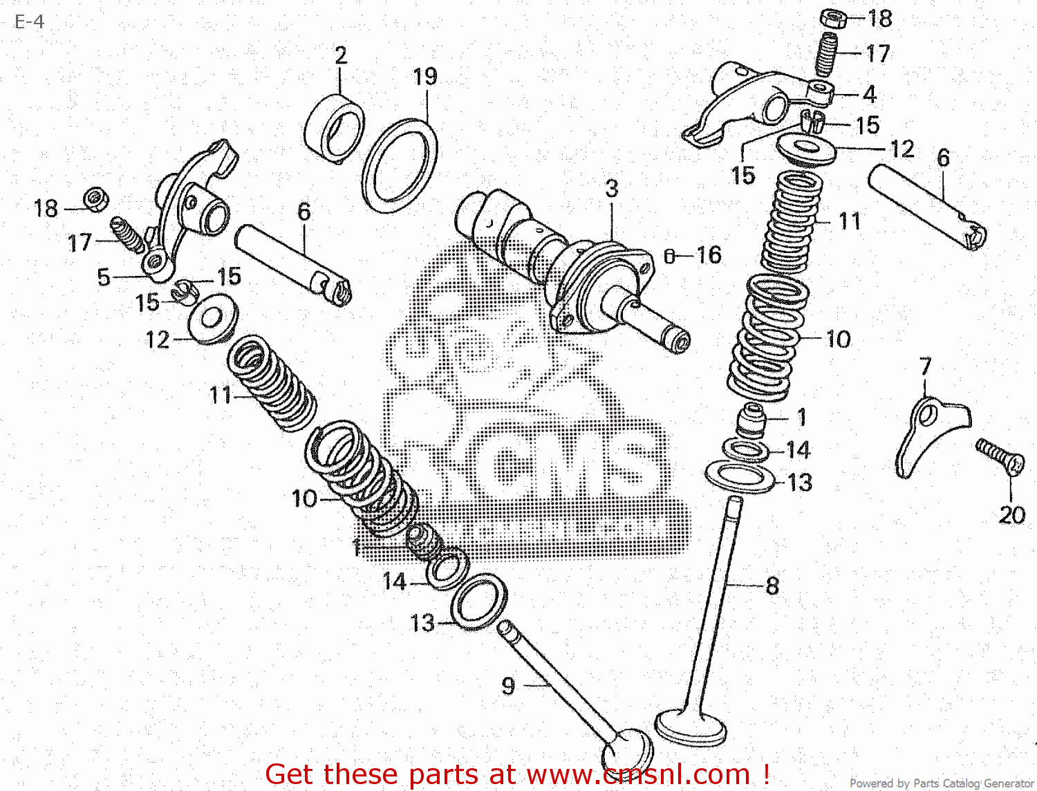 Honda XL185S 1981 (B) CANADA E-4 - Buy E-4 Spares Online