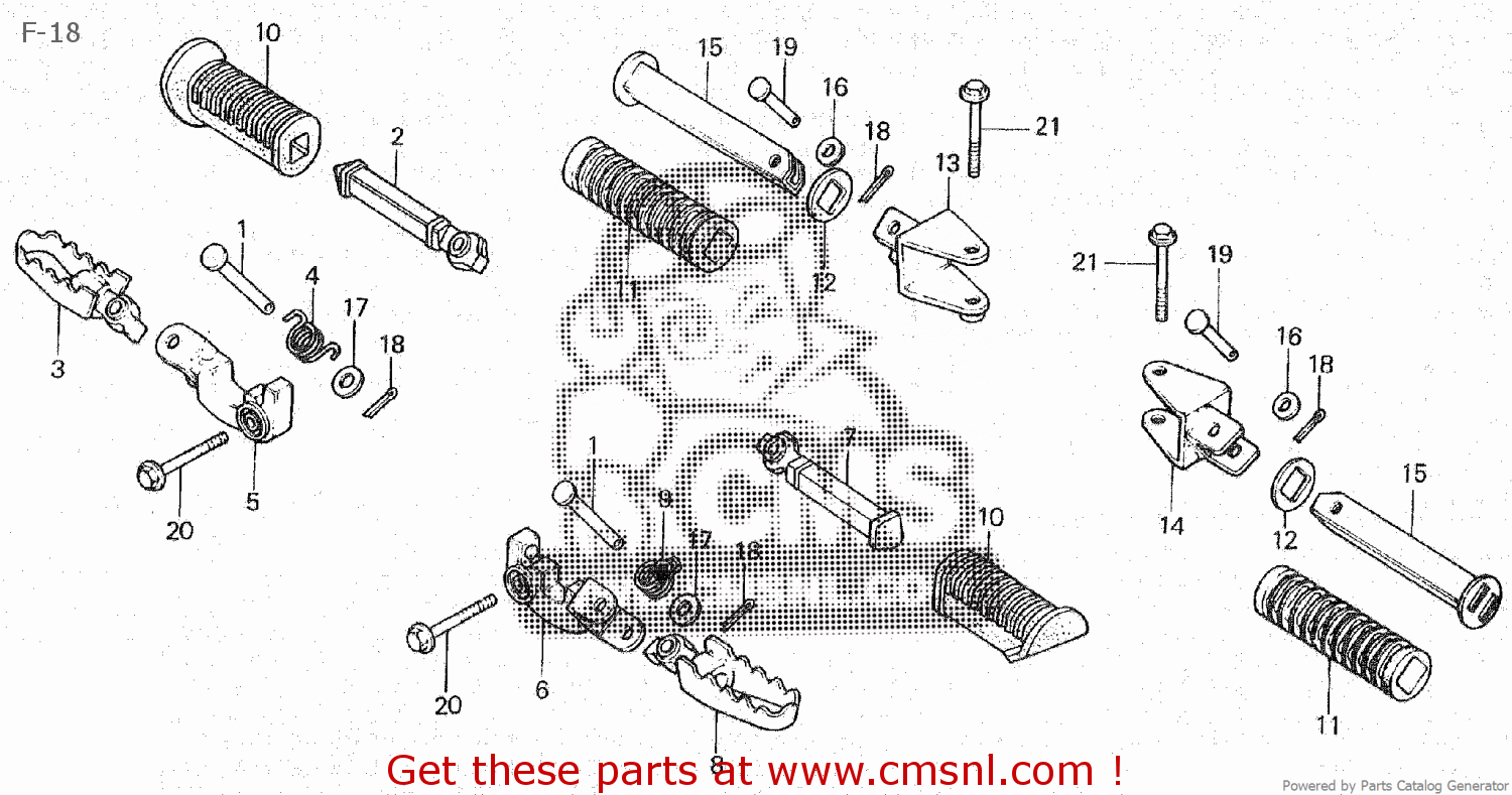 Honda XL185S 1981 (B) CANADA F-18 - buy F-18 spares online