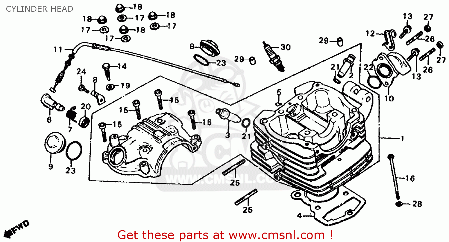 Honda XL185S 1982 (C) USA parts lists and schematics