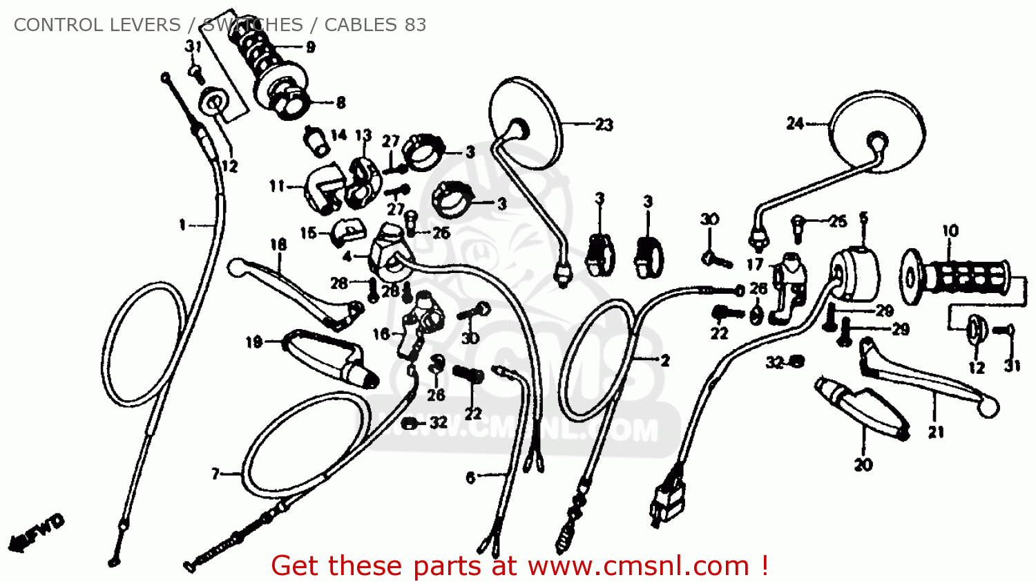 Honda Honda XL185S 1983 (D) USA parts lists and schematics