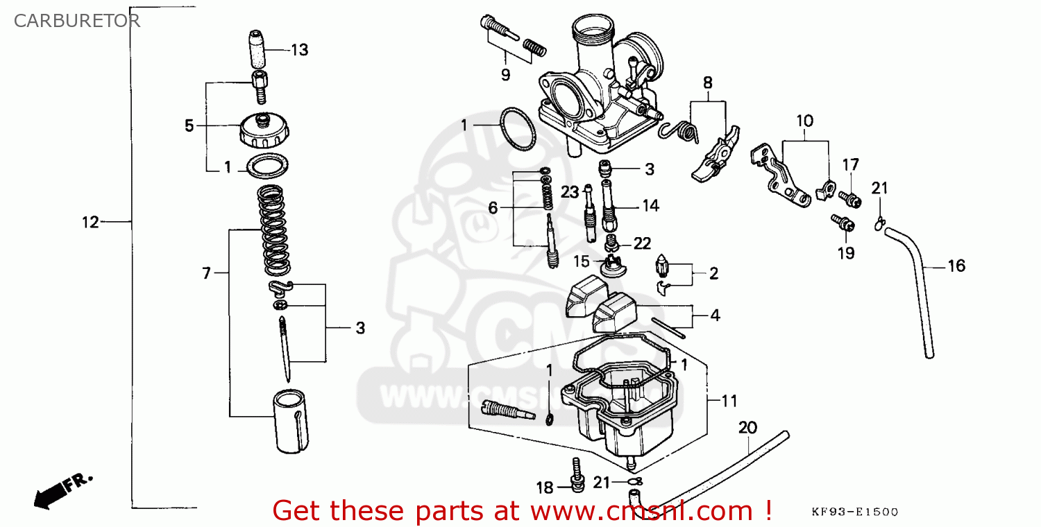 Honda XL185S 1991 (M) AUSTRALIA CARBURETOR - buy CARBURETOR spares online