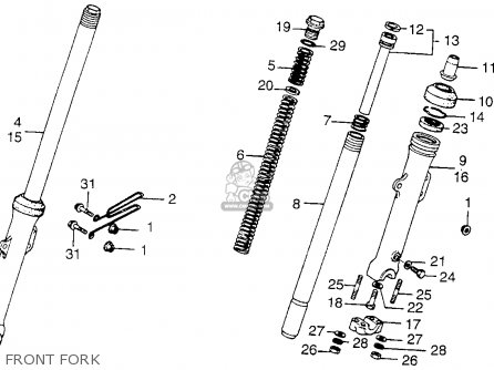 Honda XL250 MOTOSPORT 1976 USA parts lists and schematics