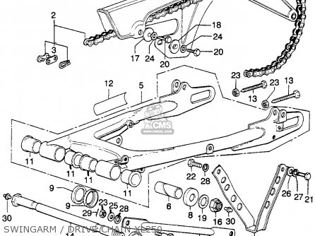 Honda Honda XL250 MOTOSPORT K0 1975 USA parts lists and