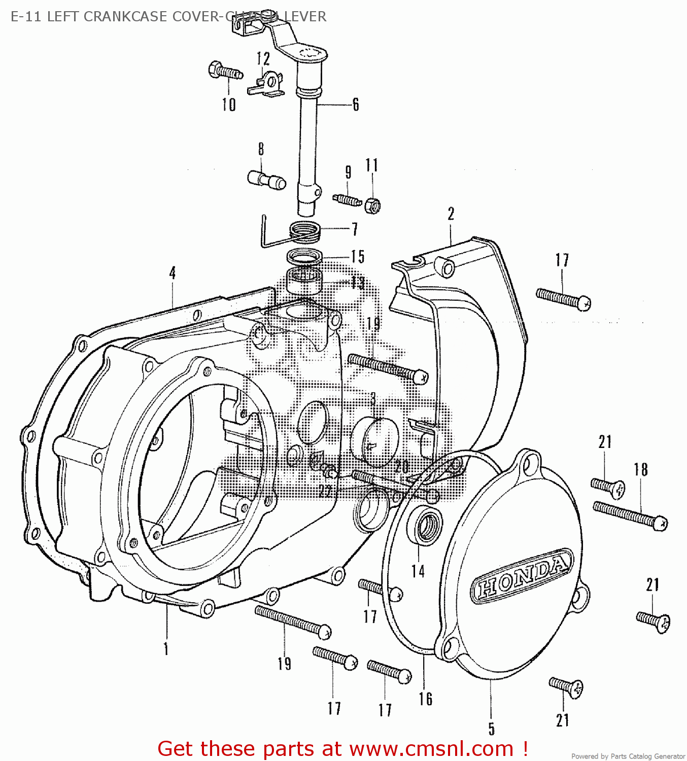 Honda XL250 U.S.A E11 LEFT CRANKCASE COVERCLUTCH LEVER buy E11